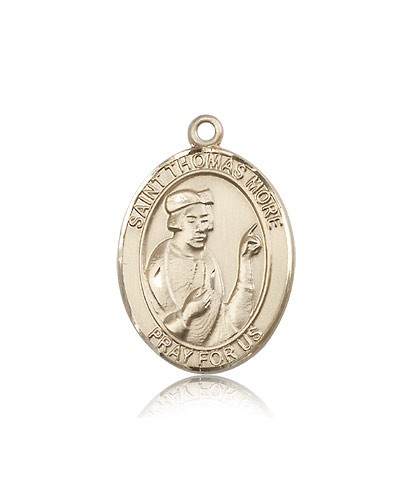 St. Thomas More Medal, 14 Karat Gold, Large - 14 KT Yellow Gold