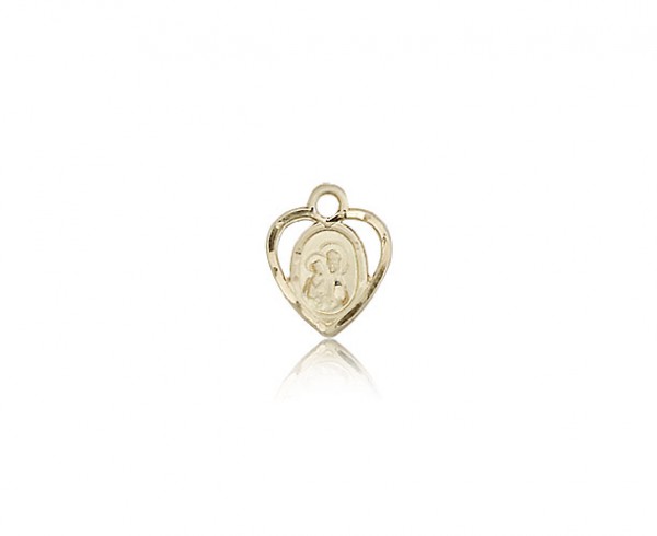 Our Lady of Perpetual Health Medal, 14 Karat Gold - 14 KT Yellow Gold