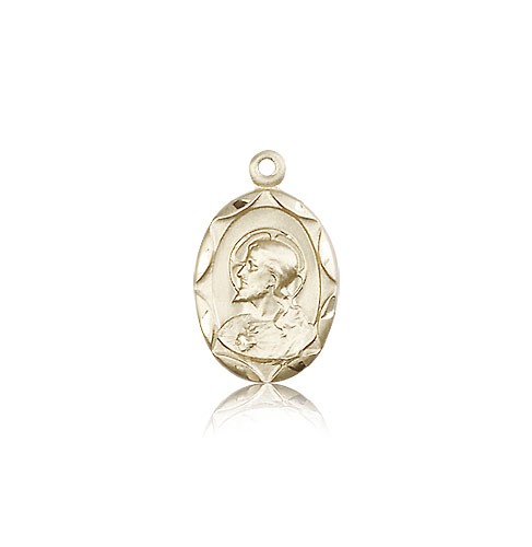 Scapular Medal, 14 Karat Gold - 14 KT Yellow Gold