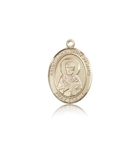St. John Chrysostom Medal, 14 Karat Gold, Medium - 14 KT Yellow Gold