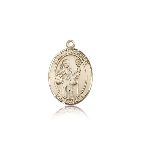 St. Augustine Medal, 14 Karat Gold, Medium - 14 KT Yellow Gold