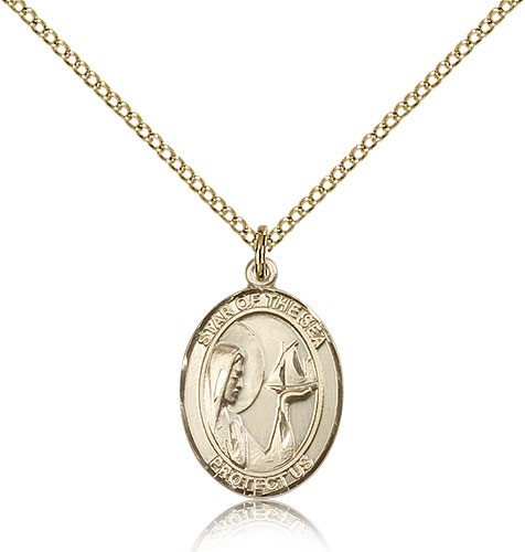 Our Lady Star of the Sea Medal, Gold Filled, Medium - Gold-tone