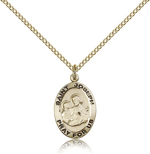 St. Joseph Medal, Gold Filled - Gold-tone