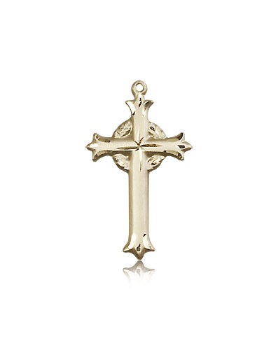 Cross Pendant, 14 Karat Gold - 14 KT Yellow Gold