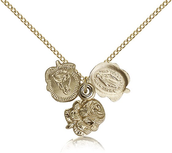 Rosebud Medal, Gold Filled - Gold-tone