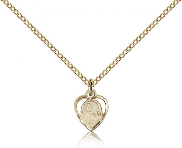 St. Theresa Medal, Gold Filled - Gold-tone