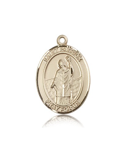 St. Patrick Medal, 14 Karat Gold, Large - 14 KT Yellow Gold