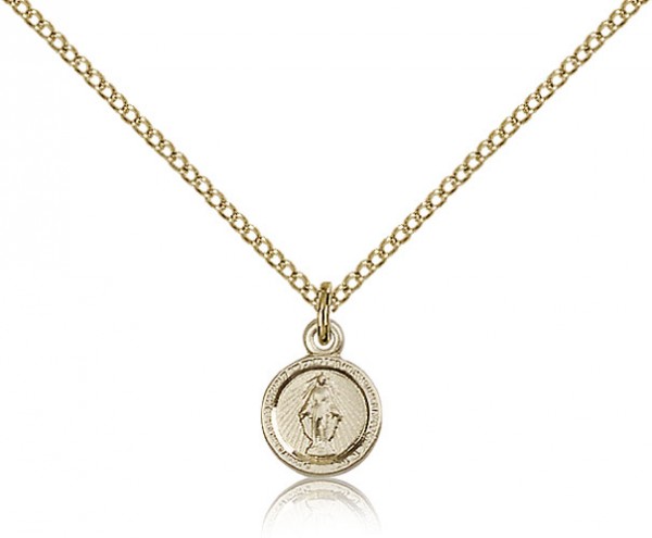 Miraculous Medal, Gold Filled - Gold-tone