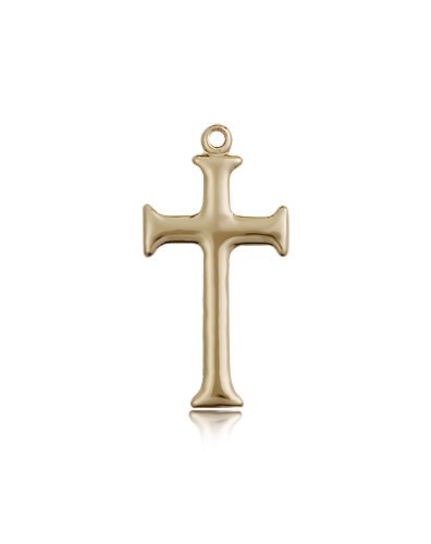 Cross Pendant, 14 Karat Gold - 14 KT Yellow Gold