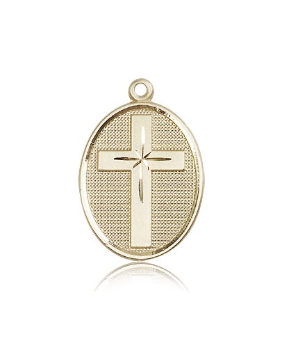 Cross Pendant, 14 Karat Gold - 14 KT Yellow Gold