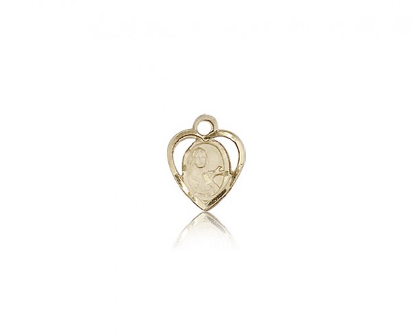 St. Theresa Medal, 14 Karat Gold - 14 KT Yellow Gold