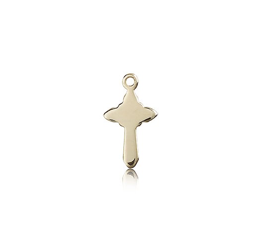 Cross Pendant, 14 Karat Gold - 14 KT Yellow Gold