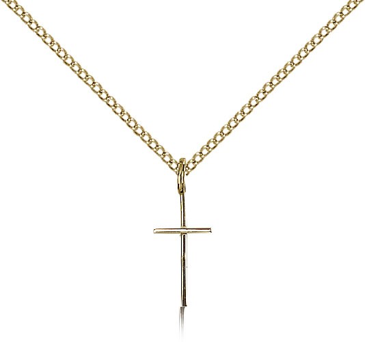 Cross Pendant, Gold Filled - Gold-tone