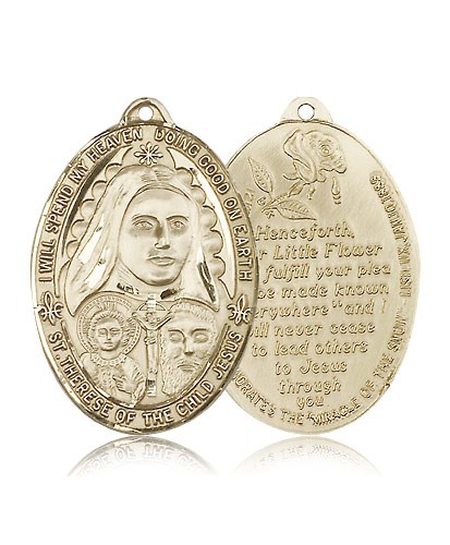 St. Therese Medal, 14 Karat Gold - 14 KT Yellow Gold