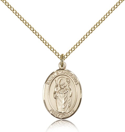 St. Stanislaus Medal, Gold Filled, Medium - Gold-tone