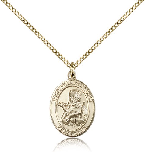 St. Francis Xavier Medal, Gold Filled, Medium - Gold-tone