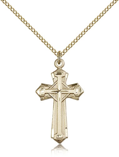 Cross Pendant, Gold Filled - Gold-tone