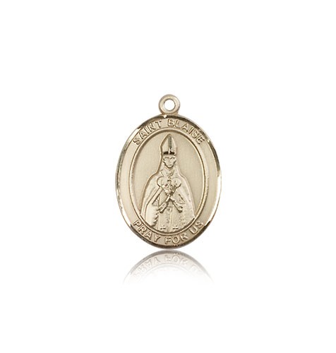 St. Blaise Medal, 14 Karat Gold, Medium - 14 KT Yellow Gold