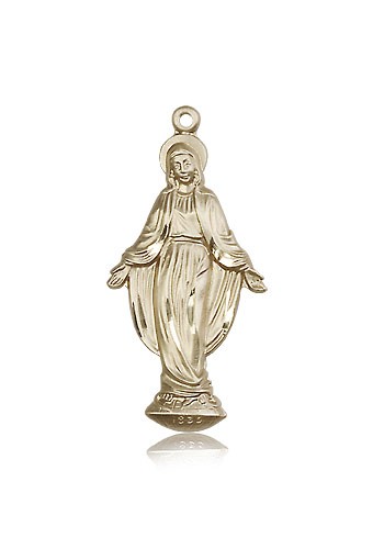 Miraculous Medal, 14 Karat Gold - 14 KT Yellow Gold