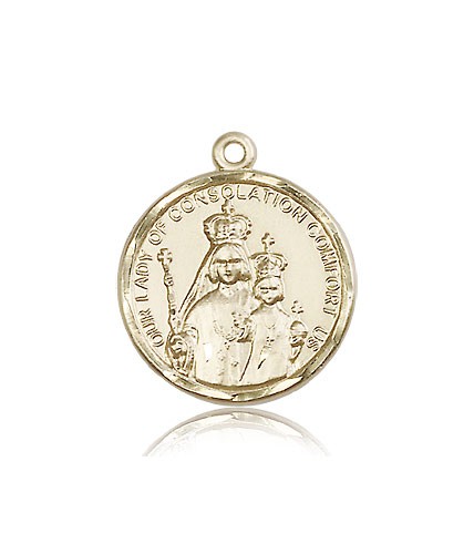 Our Lady of Consolation Medal, 14 Karat Gold - 14 KT Yellow Gold