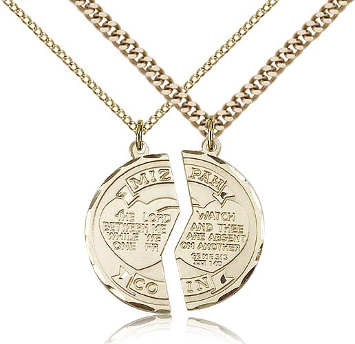 Miz Pah Medal, Gold Filled - Gold-tone