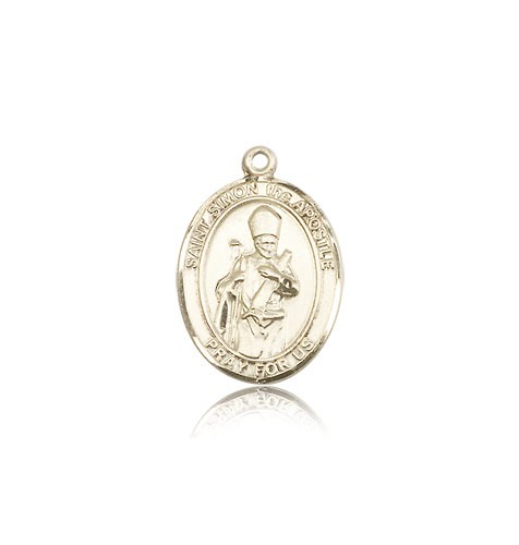 St. Simon Medal, 14 Karat Gold, Medium - 14 KT Yellow Gold