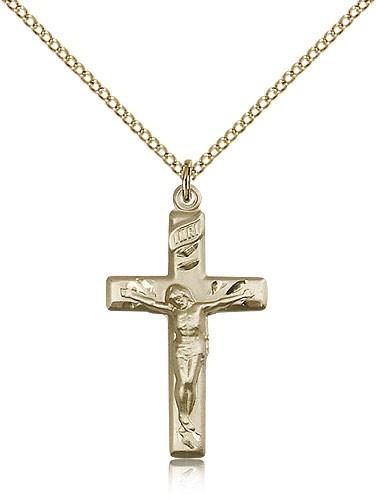 Crucifix Pendant, Gold Filled - Gold-tone