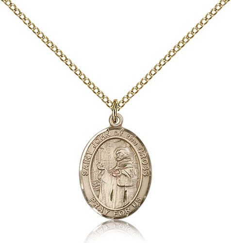 St. John of the Cross Medal, Gold Filled, Medium - Gold-tone