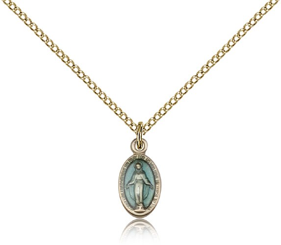 Miraculous Medal, Gold Filled - Gold-tone