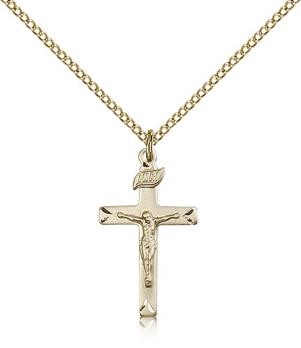 Crucifix Pendant, Gold Filled - Gold-tone