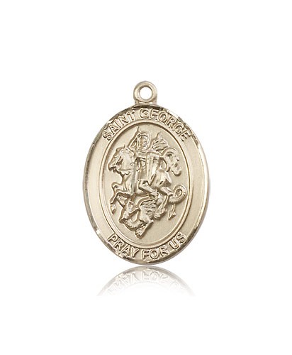 St. George Medal, 14 Karat Gold, Large - 14 KT Yellow Gold