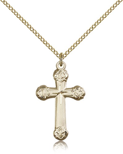 Cross Pendant, Gold Filled - Gold-tone