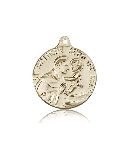 St. Anthony Medal, 14 Karat Gold - 14 KT Yellow Gold