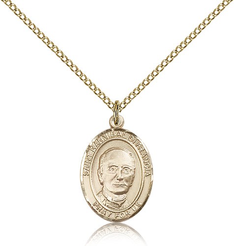 St. Hannibal Medal, Gold Filled, Medium - Gold-tone