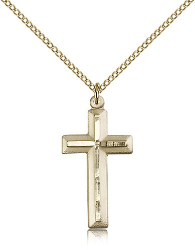 Cross Pendant, Gold Filled - Gold-tone