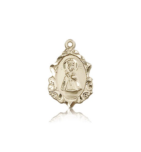 Infant of Prague Medal, 14 Karat Gold - 14 KT Yellow Gold