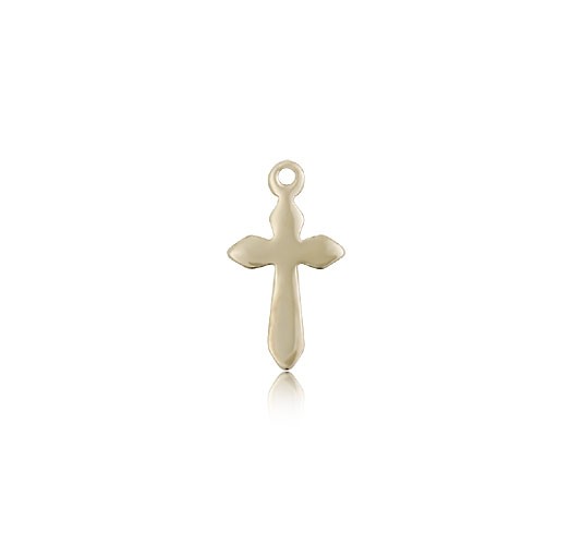 Cross Pendant, 14 Karat Gold - 14 KT Yellow Gold