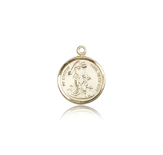 Guardian Angel Medal, 14 Karat Gold - 14 KT Yellow Gold