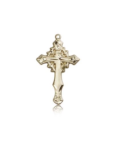 Cross Pendant, 14 Karat Gold - 14 KT Yellow Gold