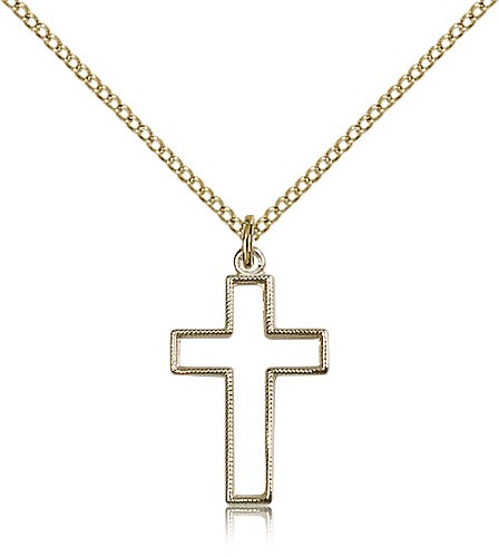 Cross Pendant, Gold Filled - Gold-tone