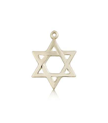 Star of David Medal, 14 Karat Gold - 14 KT Yellow Gold