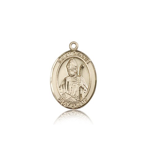 St. Dennis Medal, 14 Karat Gold, Medium - 14 KT Yellow Gold