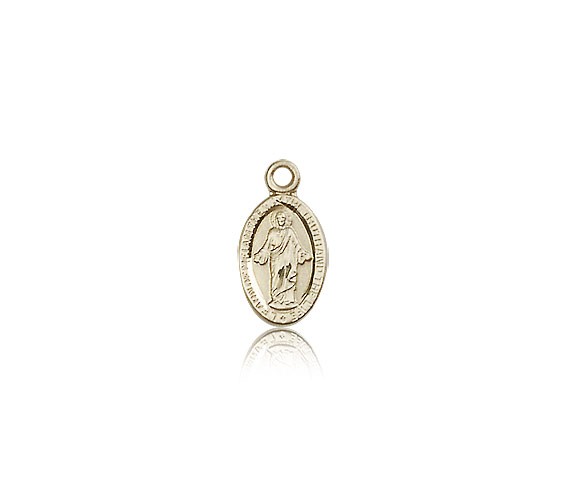 Scapular Medal, 14 Karat Gold - 14 KT Yellow Gold