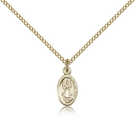 St. Christopher Medal, Gold Filled - Gold-tone