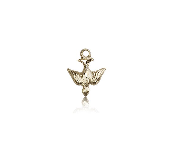 Holy Spirit Medal, 14 Karat Gold - 14 KT Yellow Gold