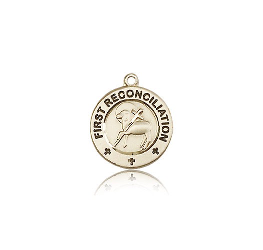First Reconciliation Penance Medal, 14 Karat Gold - 14 KT Yellow Gold