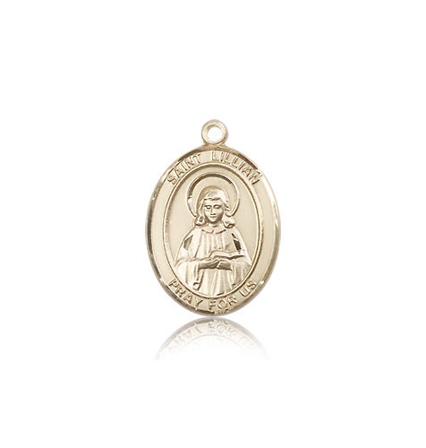 St. Lillian Medal, 14 Karat Gold, Medium - 14 KT Yellow Gold