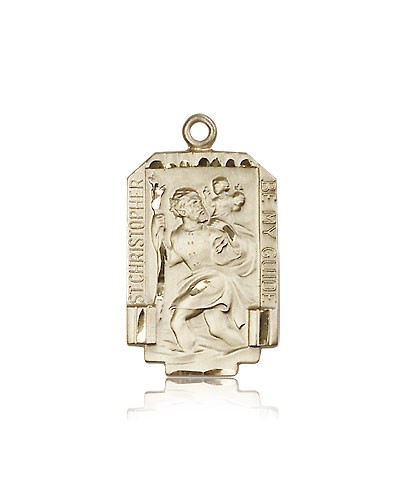 St. Christopher Medal, 14 Karat Gold - 14 KT Yellow Gold