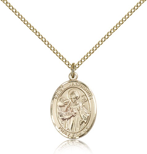 St. Januarius Medal, Gold Filled, Medium - Gold-tone