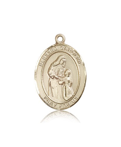 Blessed Caroline Gerhardinger Medal, 14 Karat Gold, Large - 14 KT Yellow Gold